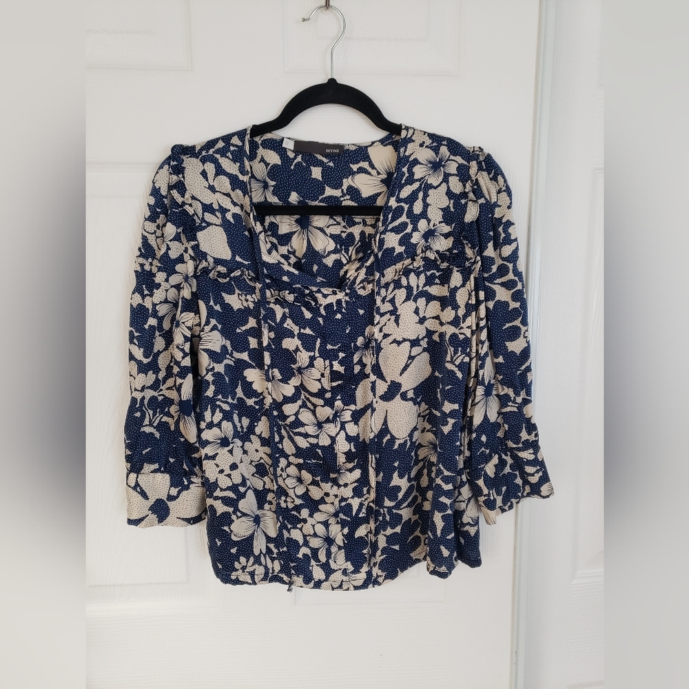 MYNE 100% silk blouse gently used